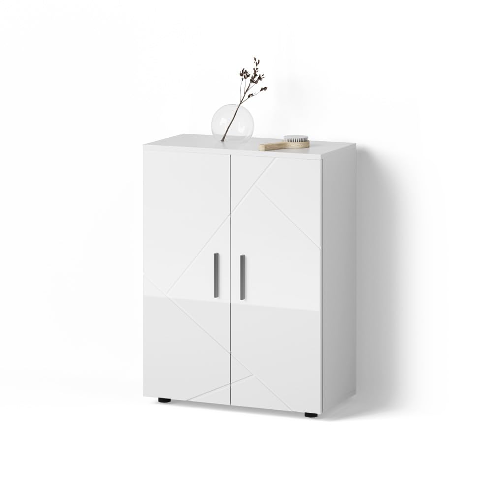 Livinity Midischrank Ronco, Weiß Hochglanz, 60 x 81 cm