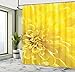 Ambesonne Yellow Shower Curtain, Vibrant Blooming Flower Close up Bridal Botanical Nature Picture for Summer Home Print, Cloth Fabric Bathroom Decor Set with Hooks, 69