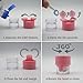 Vastsoon Contact Lens Case with Cleaner Washer, Travel Size Cute Colored Contact Lenses Applicator Removal Tool Kit with Mirror Solution Bottle for Daily Outdoor (Pink)