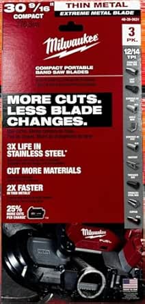 Milwaukee Electric - 30-9/16 12/14 TPI Compact Extreme Thin Metal B