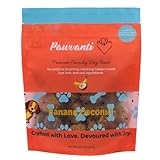 Pawvanti Banana Coconut Crunchy Dog Treats, All Natural Healthy Biscuits Dogs Love, Limited Ingredients, No Fillers or by-Products, Supports Animal Rescues