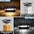 SIEDiNLAR 4x4 Solar Post Cap Lights 16 LEDs 2 Modes 3.5x3.5 4x4 Wooden Vinyl Post Light Waterproof Outdoor for Deck Fence Patio Garden Decor, Warm/Cool White (6 Pack, Black)