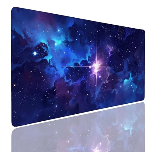 Tapis de souris XL gamer large 900x400x4mm noir imperméable avec bords cousus