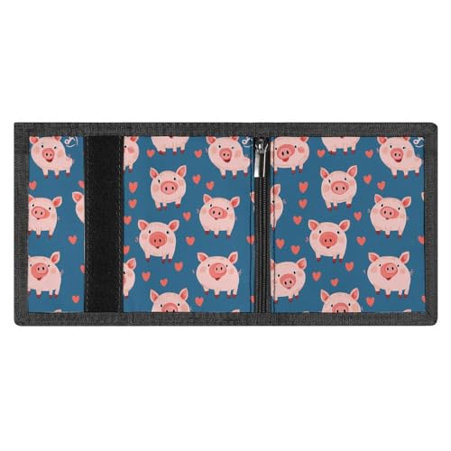 Cute Pigs Pattern Trifold Wallets Lightweight RFID Blocking Wallet Credit Card Holder Custom Gifts for Men Women4