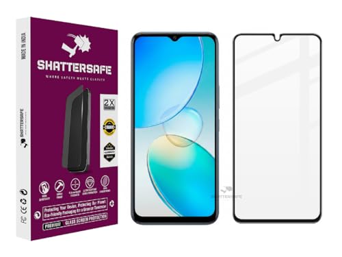 Image of Shattersafe Oleophobic Tempered Glass Screen Protector Compatible For Infinix Hot 12 Pro [Pack of 1]. Edge To Edge Full Screen Protection With Easy Installation Kit & Case Friendly Fit.