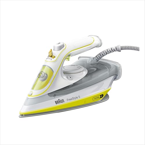 Braun FreeStyle 5 – Fer à Repasser Vapeur avec Semelle SuperCeramic, Vapeur Puissante, Système Anti-Goutte, Pointe de Précision, Repassage Facile et...