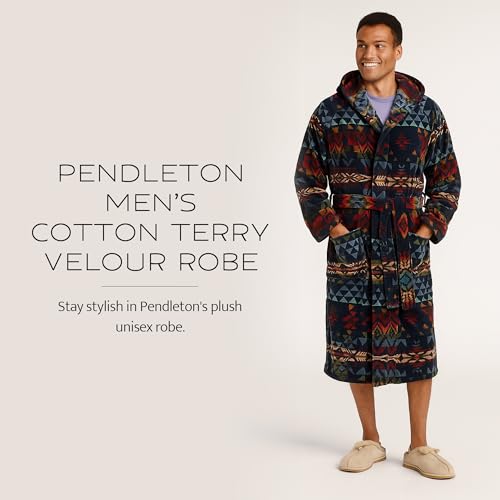 Pendleton Men's Robe, 100% Cotton, Unisex Bathrobe, Washable2