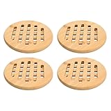 Untersetzer 4 Stück Bambus-Untersetzer, Untersetzer Bambus, Platzdeckchen Rund, Untersetzer für Kochtöpfe
