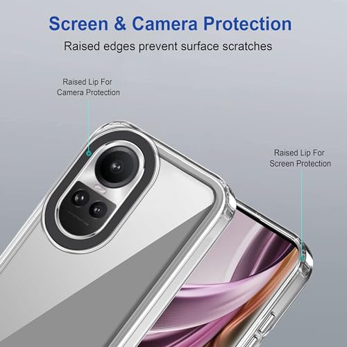 Image of amazon basics Back Case Cover for Oppo Reno 10 5G (TPU + PC Transparent)