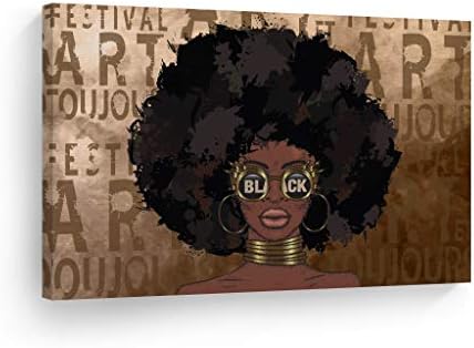 African American Wall Art, Black Art Wall Decor, African American Black Art, Black Girl Wall Art, Pop Art, African American Print, African Pictures, African Art Wall Decor, Canvas Prints-30x40_R
