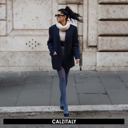 Image of CALZITALY Opaque Colour Tights - 80 DEN Thick Tights, Microfiber Pantyhose, S - 4XL Available in Plus size - Italian Hosiery