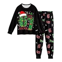 Funny 67 Outfits 2 Piece for Kids 6 7 Christmas Lounge Outfits 67 Xmas Long Sleeve Tops and Pants Sets for Boys Girls