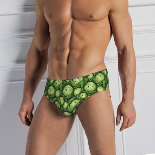Cartoon Cute Cabbage Print Mens Underwear Briefs - Breathable Comfort Classic Fit Mens Bikini Underwear4