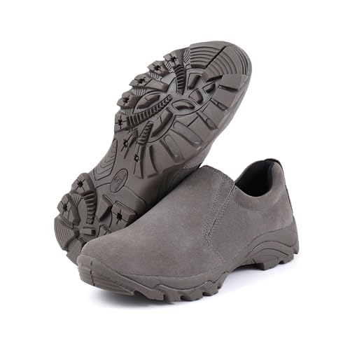 Image of Men's Leather Slip-on Shoes, Lightweight Comfortable Versatile Stylish Loafers with Steel Shank