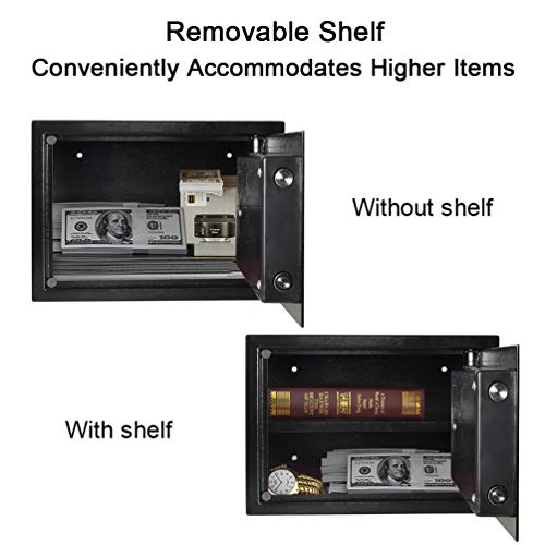 image for Lovndi Security Lock Box with Keypad, 0.5 Cubic Feet Digital Safe Box 