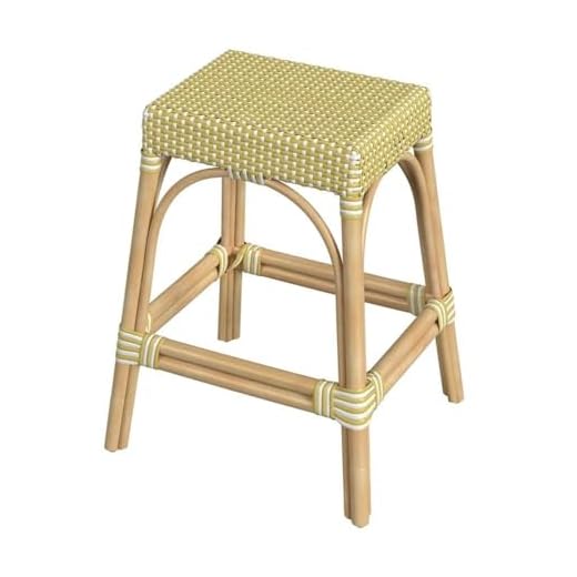 Coastal Rattan Counter Stool for Kitchen