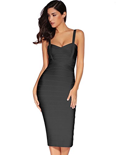 Midi Bodycon Bandage Dresses for Women Semi-Formal Cocktail Dresses Wedding Guest Dress