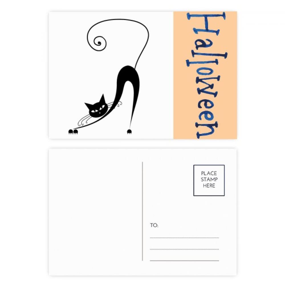 Cartes postales chat noir de remerciement pour toucher vos proches