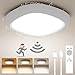 IP54 Waterproof Rechargeable Shower Light Indoor, 12000mAh Motion Sensor Wireless Ceiling Light with Remote No Wiring, Battery Operated Closet Lights Cordless LED Overhead Lighting for Pantry Bathroom