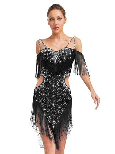 MSemis Abito da Ballo Latino Moderno da Donna Vestito da