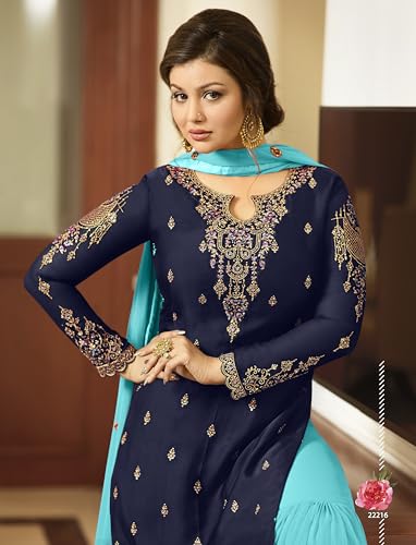 Image of Indian /Pakistani Eid Ramzan Party Wear Wedding Wear Sharara Style Salwar Suit for Women