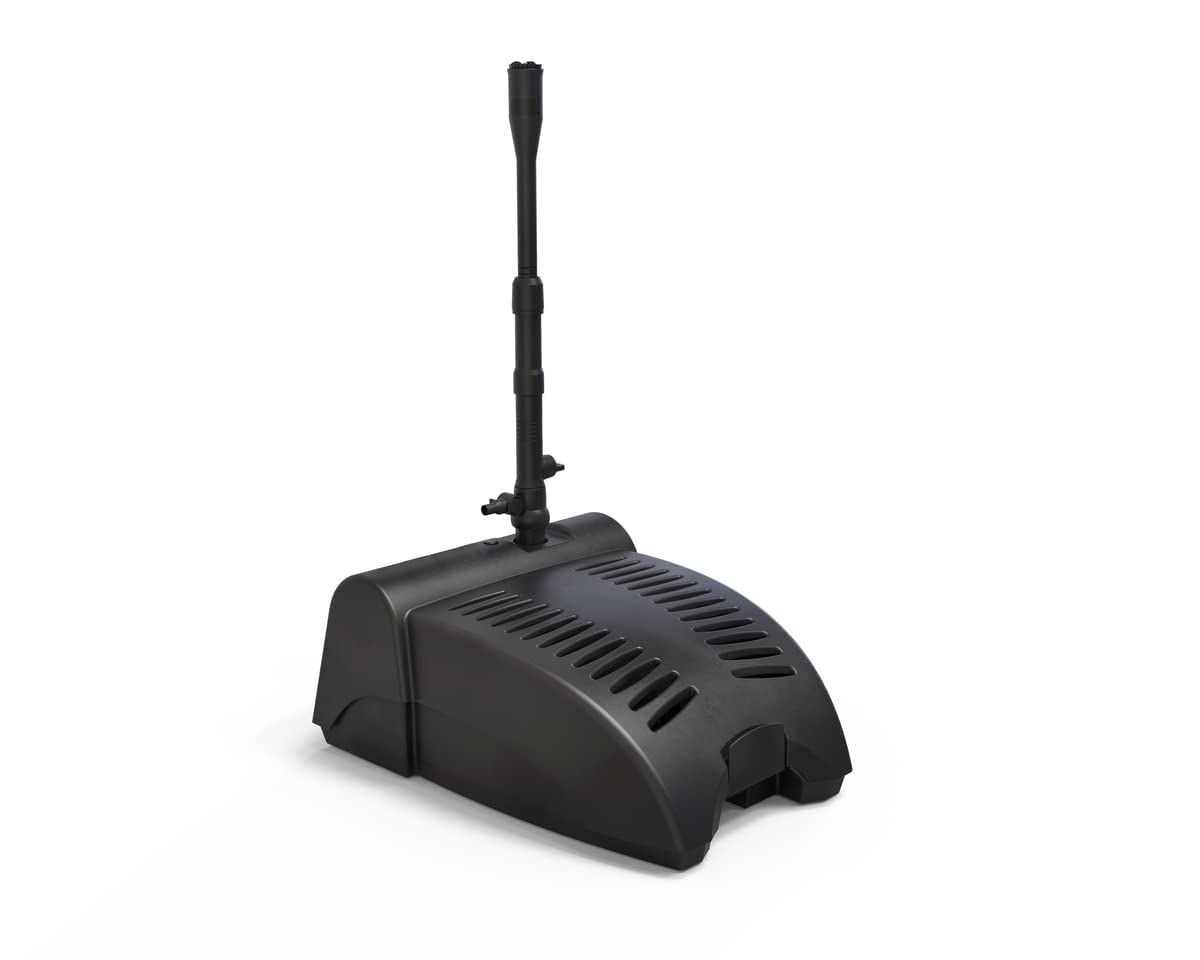 Pontec PondoRell 5000 UVC - Kompakter, schwarzer Unterwasserfilter mit Wasserspiel inkl. hochwertiger UVC-Leuchtmittel, Schwarz