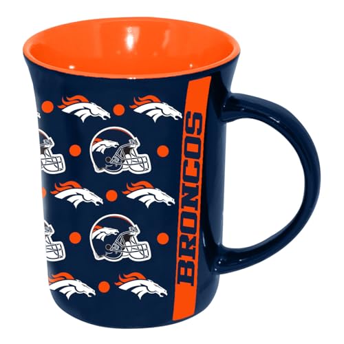 The Memory Company Officially Licensed NFL 15oz. Line-Up Ceramic Coffee Mug Denver Broncos