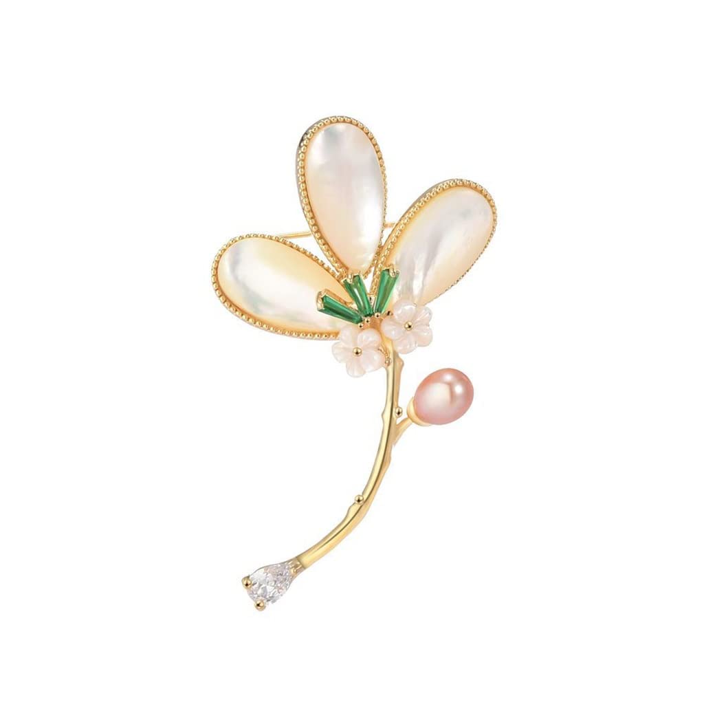 Broche perle femme pour ajuster une veste et fermer un décolleté - 5