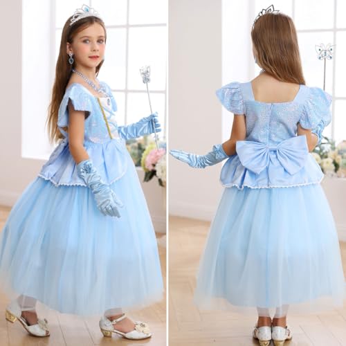 Disfraz Princesa Azul para Niñas Cosplay Carnaval miniatura 4