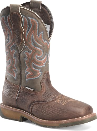 DOUBLE-H Men’s Ironhide 12” Waterproof Wide Square Toe Roper Boots