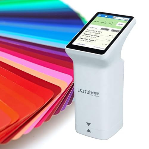 Colorimeter - Analizador portátil multifuncional de diferencia de color con pantalla táctil, D/8° con apertura de medición de 8 mm