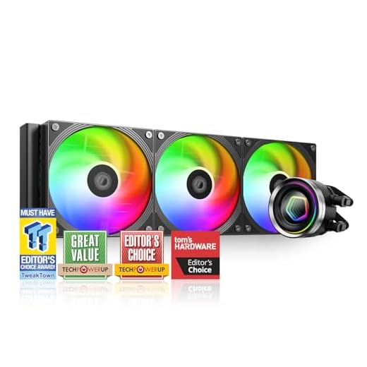 ID-COOLING FX360 INF 360mm Liquid CPU Cooler, AIO Cooler with ARGB Infinity Mirror Effect, 3x120mm Daisy-Chained Fans Low-Noise Operating 27.2dB(A) Max., Intel LGA1851/1700/1200/115X & AMD AM5/AM4