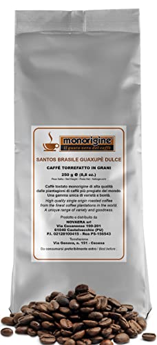 Caffè In Grani Santos Brasile Guaxupè Dulce 250 Gr - Caffè Monorigine Arabica 100%