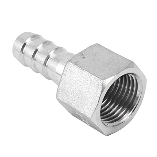 Conector manguera 13mm con rosca hexagonal de acero inoxidable 4 uds 7