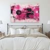 Pink Red Vinyl Record Wall Art Retro Decor Canvas Posters for Room Aesthetic Home Apartment Bathroom Bedroom Living Room Office And Kitchen 08x12inch(20x30cm) #5