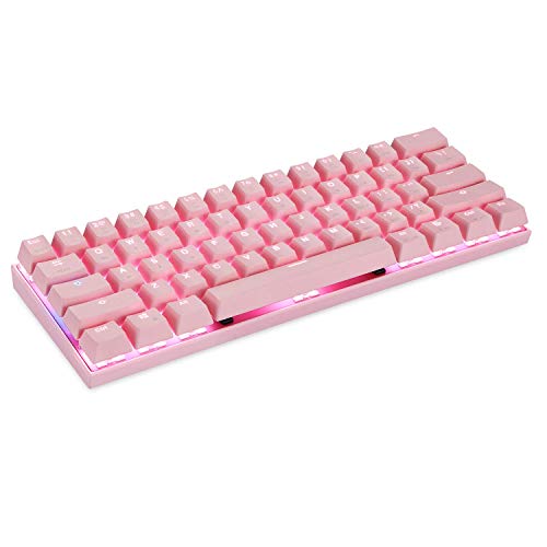 Teclado Mecânico Gamer MOTOSPEED CK62, RGB, Switch Outemu Vermelho, Bluetooth, US - Rosa