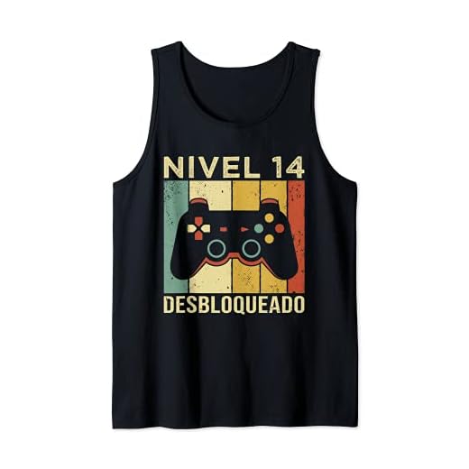 Gaming Videojugador Mando Cumpleaño 14 Aniversario Gaming Camiseta sin Mangas