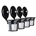 K-Cup Reusable Coffee Filters with Disposabl Paper Filter for K 1.0 and 2.0 Brewers, K200, K250, K300, K350, K400, K425, K450, K460, K475, K500, K525C, K550 and K560 (4 pack K-cups)