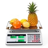 TONJEPOK Bascula Comercial Digital 40 Kg,Comercio Negocio Tienda Recargable Multifuncion Electronica...