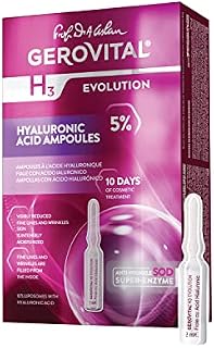 Anti-Wrinkle Moisturizing Face Serum with 5% Pure Hyaluronic Acid, Regenerating Effect, Gerovital H3 Evolution