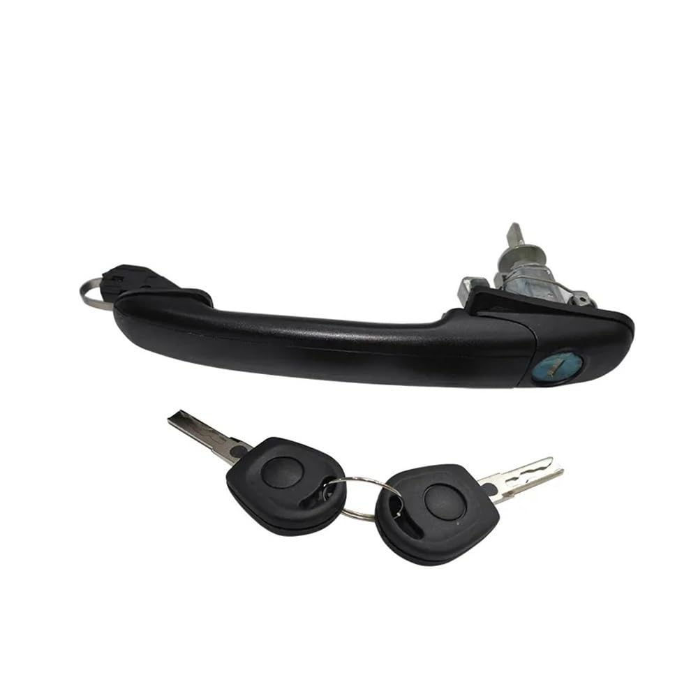 Ymyyqw 1 Piece Car Outer Door Handle 6K0837205 6K0837206 Car Front Left Right Door Handle With Lock Barrel For Galaxy 1995-2006 33Mm Pin Length