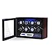 Watch Winder, Wooden Finish with Adjustable [Upgraded] Watch Pillows, 8 Winding Spaces Watch Winders for Automatic Watches, Built-in Illumination