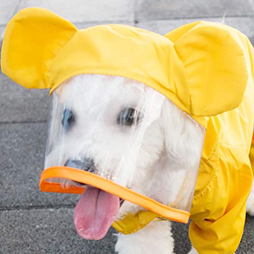 POPETPOP Casaco de chuva para cachorro à prova d'água Pet Cat Small Dog Rainwear for Outdoor Walkin