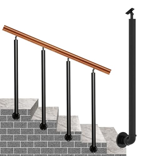 Rambarde d'escalier extérieure réglable et inclinable pour perron - 2