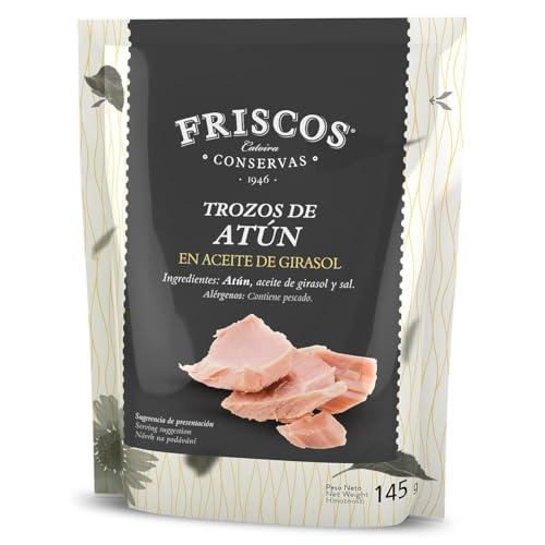 Trozos de atún en aceite de girasol Friscos bolsa 135 g