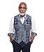 Produktbild Joe Browns Herren Einzigartige Patchwork Check Anzug Revers Weste, blau, 46 cm