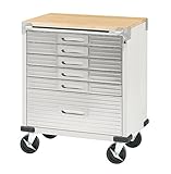 AUTOBEST 325871 SERVANTE D ATELIER 6 TIROIRS PLATEAU BOIS