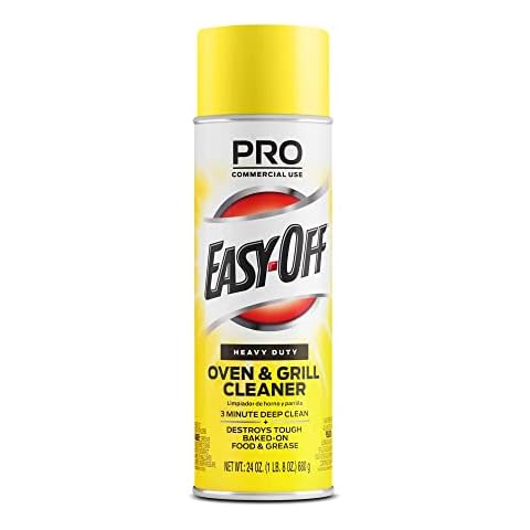 Easy Off Professional Oven & Grill Cleaner, Removes Tough Burnt on Food and Grease, Lemon Scent, 24 Oz Can Cover