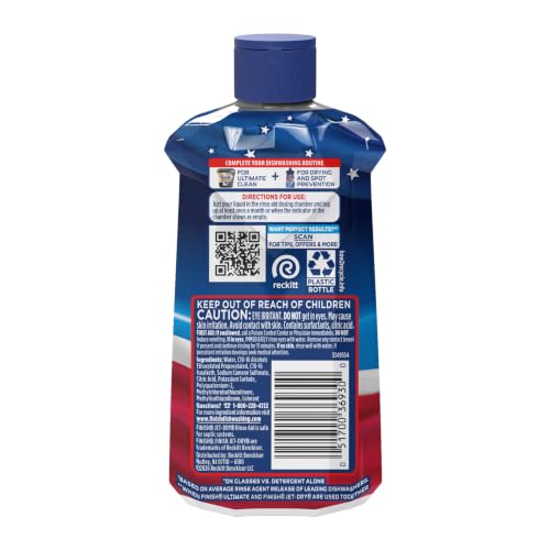 Finish Jet-Dry Dishwasher Rinse Aid, Dish Detergent Drying Agent, 8.45oz - image 9