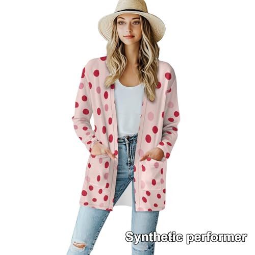 Image of Cardigan Sweaters for Women Long Sleeve Cardigan Soft Drape Open Front Fall Dusters V-Neck Jackets Dressy Loose Coat